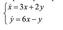 x=3x+2y
| y=6x-у