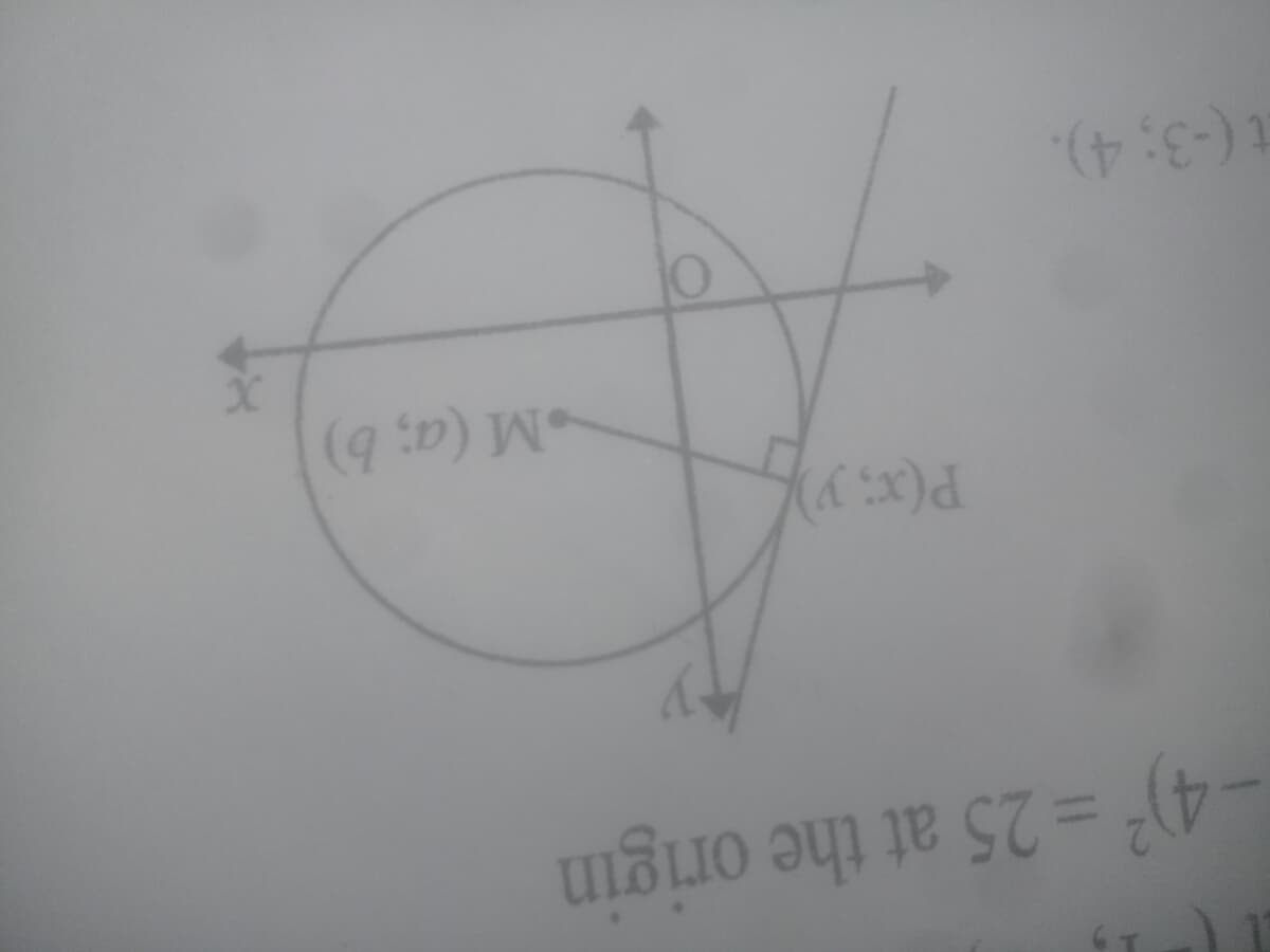 -4) = 25 at the origin
M (a; b)
t(-3;4).
