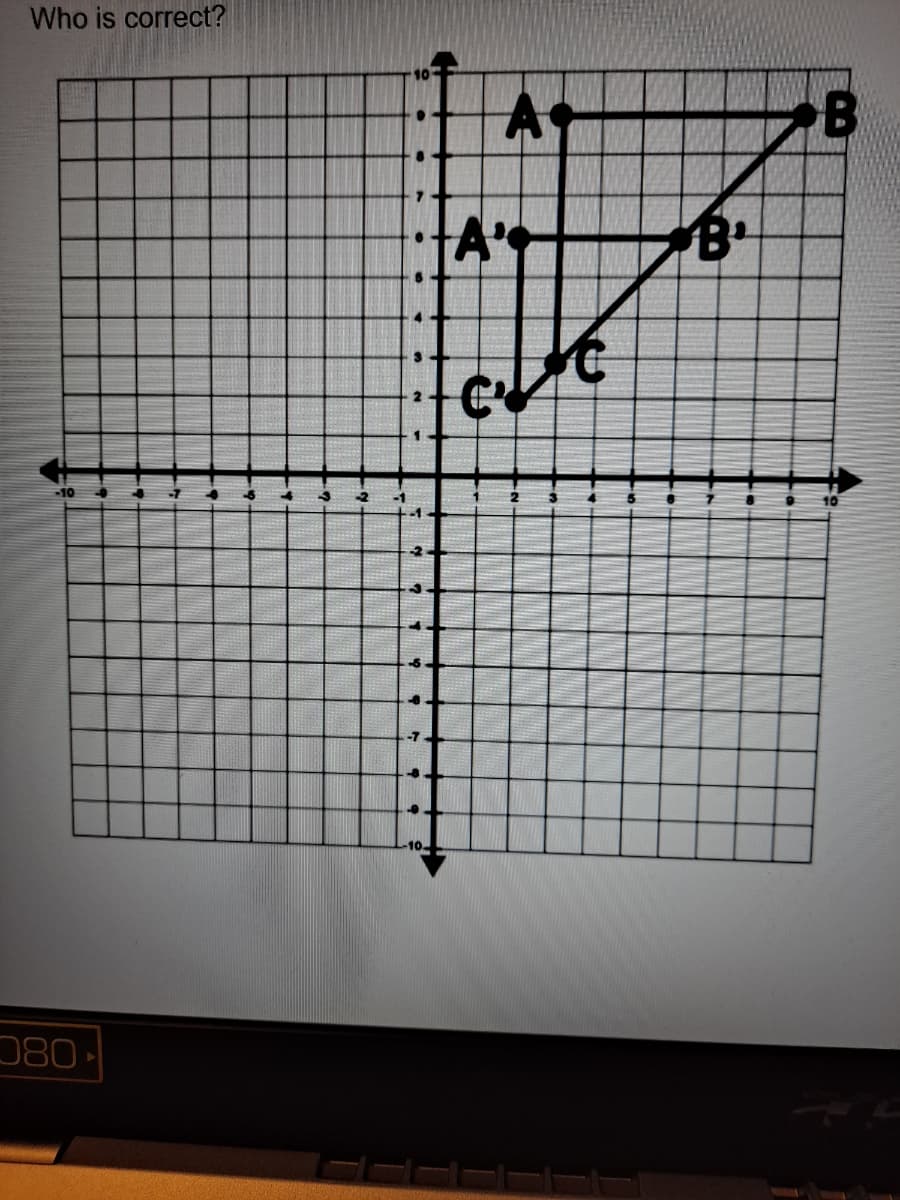 Who is correct?
A+
B
A
B
-10
-10
080-
