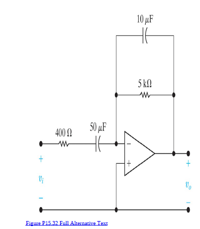 10 µF
5 k.
50 µF
400 2
Eigure P15.32 Full Alternative Text
