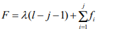 F = 2(1 – j – 1) + S,
