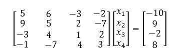 5
9
-3
-1
6
5
4
-7
-3
-21*1
-7x₂
2
1
2
|x3
4 3
-10₁
9
-2
8