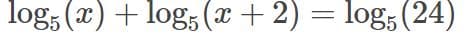 log, (x) + log, (x+2)
= log; (24)
