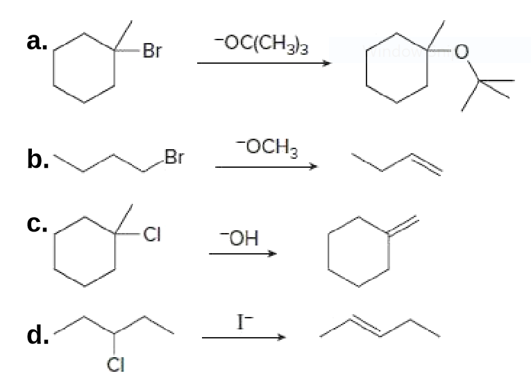 a.
Br
-ос(CH)з
do
-OCH3
b.
Br
C.
-OH
I-
d.
CI
