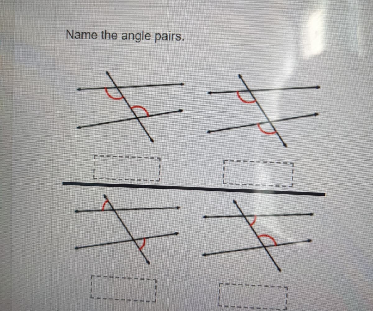 Name the angle pairs.
イI
