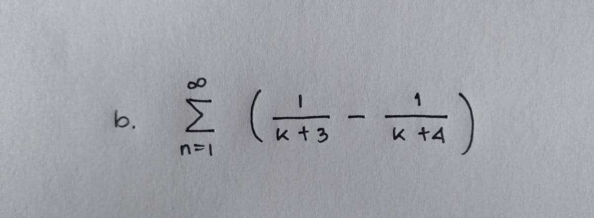 b.
å (s - )
9
k +4
n=1