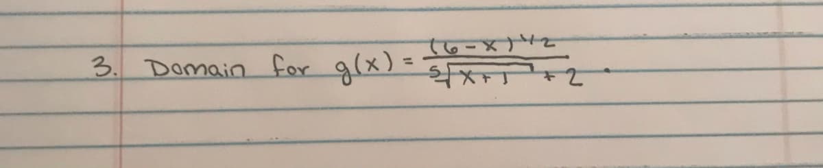 a(x) = 6-Xz
glx)=FXFT
3. Domain for
%3D
