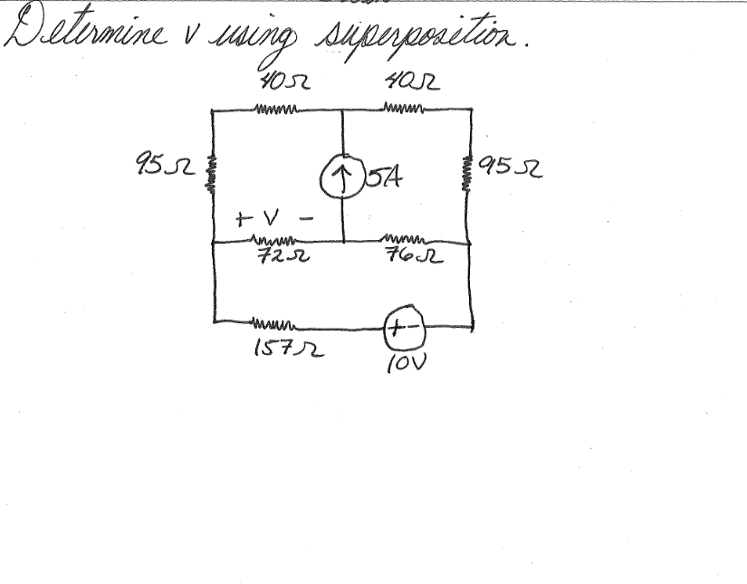 Determine v using superposition.
402
munur
9552
4052
mmmu
+ V
722
mon
1572
↑JA
mon
762
+
lov
9552