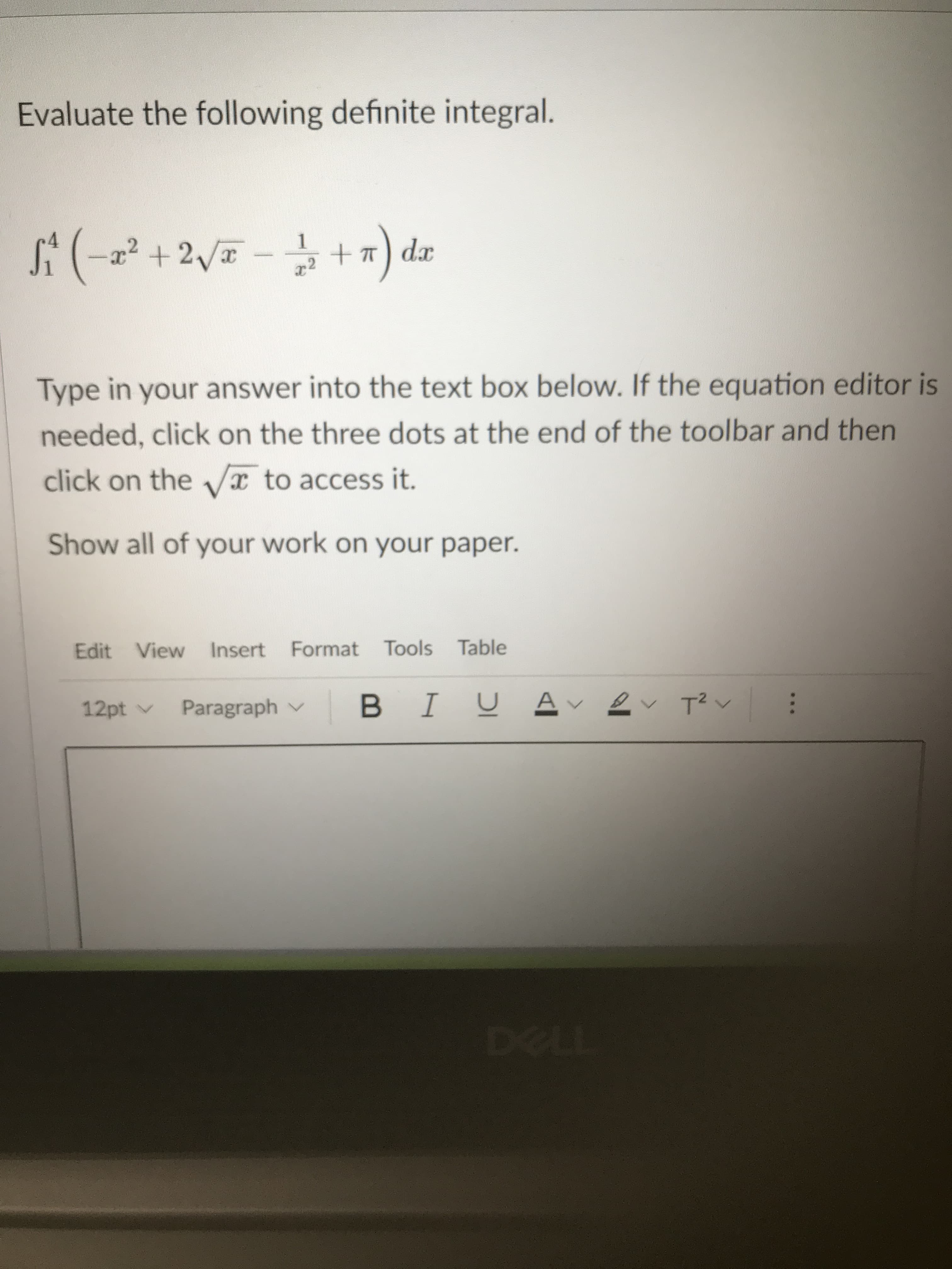 Evaluate the following definite integral.
Si(-²+2/
+Ħ) dx
