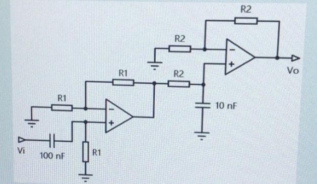 Vi
R1
100 nF
R1
R1
R2
10 nF
R2
Vo