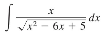 s
X
x2
x² - 6x + 5
dx