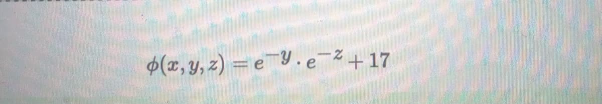 p(x, y, z)= e.e² +17