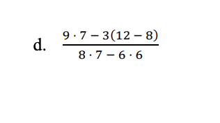 9.7 3(12 8)
d.
8.7-6.6