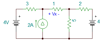 3
1
+ Vx -
+
+
4V =
2A IO
5.
