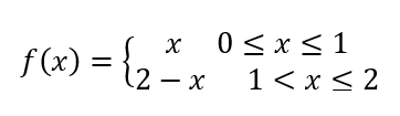 f) = {2=x
0 < x < 1
1< x < 2
12 – x
