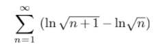 E (In /
n+1– ln/n)
n=1
