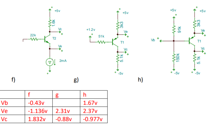 +5v
+5v
+5v
+12v
22k
* 51k
T2
T1
T1
2mA
+ -5v
+ 5v
f)
g)
h)
f
h
Vb
-0.43v
1.67v
Ve
-1.136v
2.31v
2.37v
Vc
1.832v
-0.88v
-0.977v
5.1k
150k
91k
5. 1k
3k3
