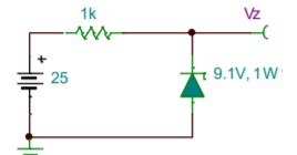 1k
Vz
25
9.1V, 1W
