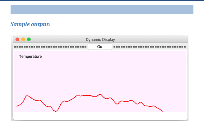 Sample output:
Dynamic Display
Go
=======
======
Temperature
