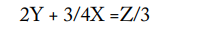 2Y + 3/4X=Z/3