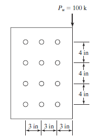 P, = 100 k
4 in
to
4 in
4 in
3 in 3 in 3 in
