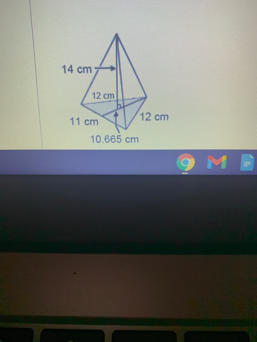 14 cm
12 cm
12 cm
11 cm
10.665 cm
M
