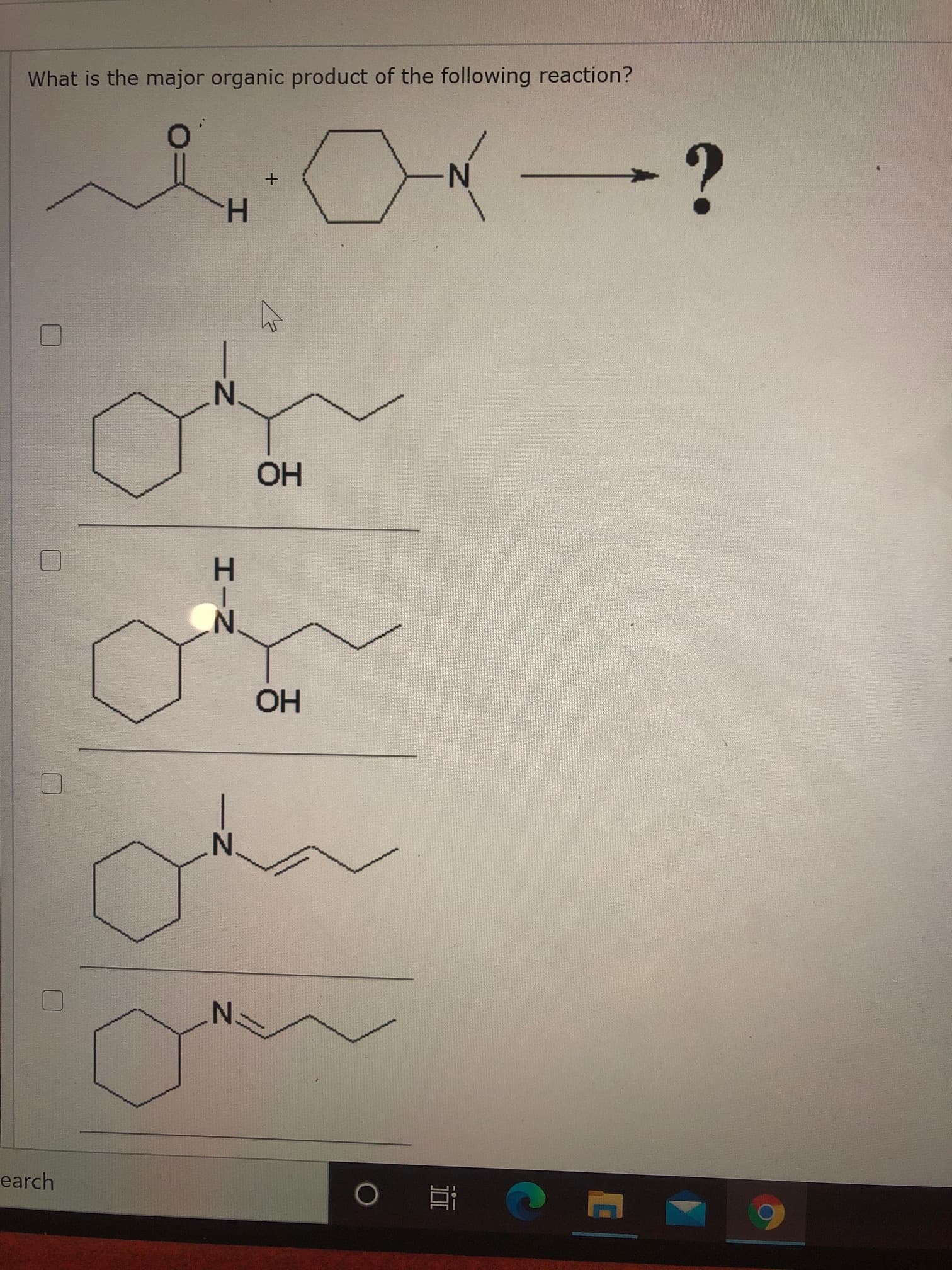 What is the major organic product of the following reaction?
?
H.
