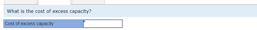 What is the cost of excess capacity?
Cost of excess capacity