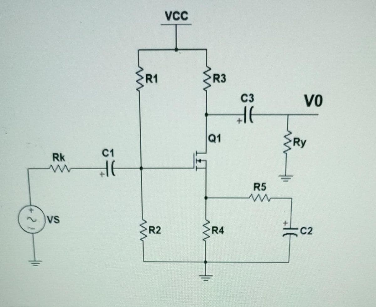 VCC
R1
R3
C3
VO
Q1
Ry
C1
Rk
R5
VS
R2
R4
C2
