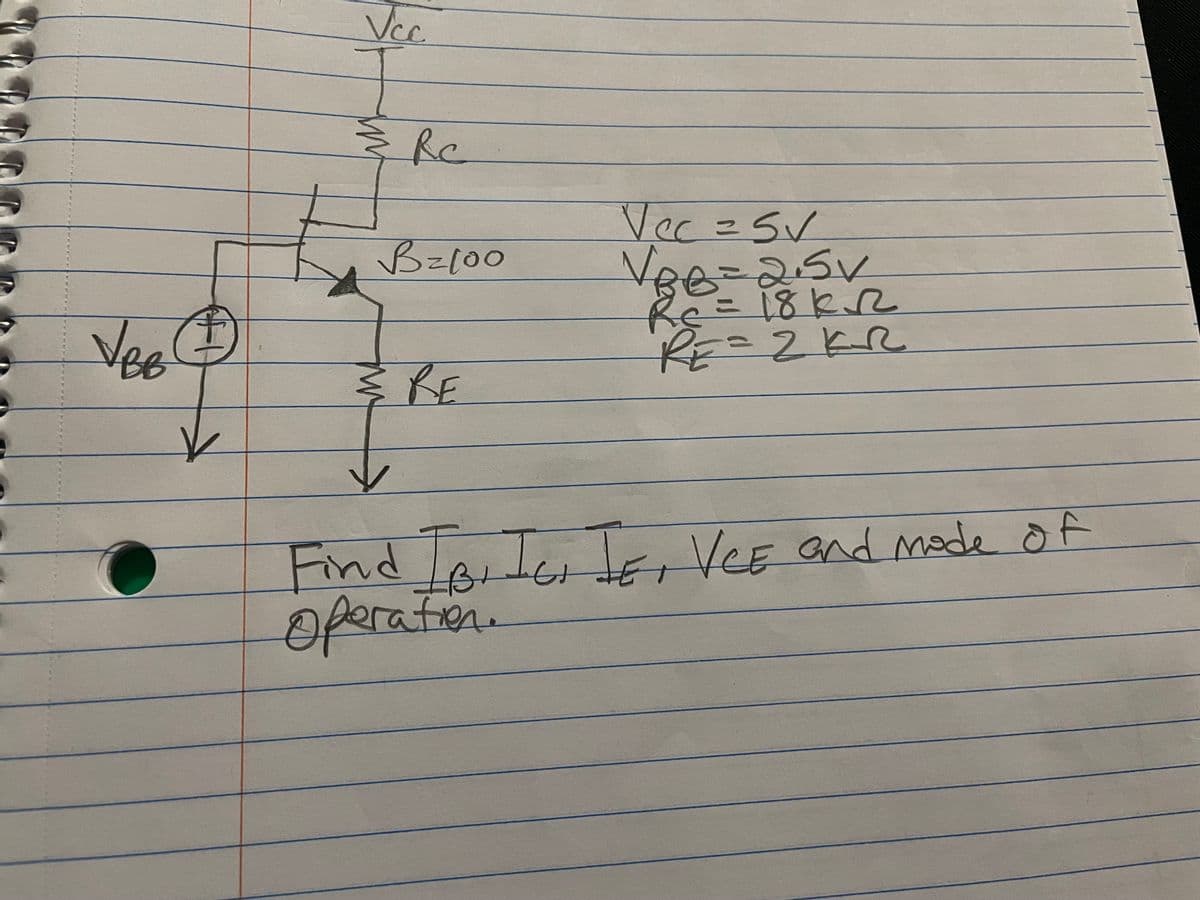 Vc.
Rc
Vec=SV
ఎమ
Bzl00
Re=
18k.2
こ
Vee
RE=2KR
RE
pu
Operation.
VeE and made
