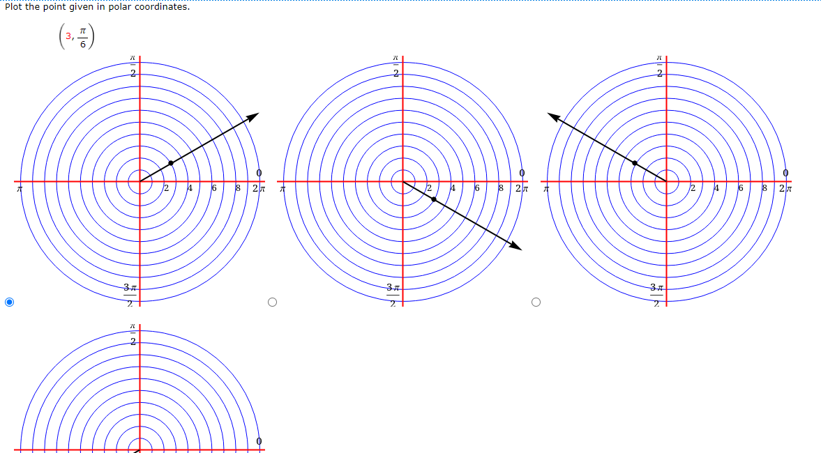 Plot the point given in polar coordinates.
37
