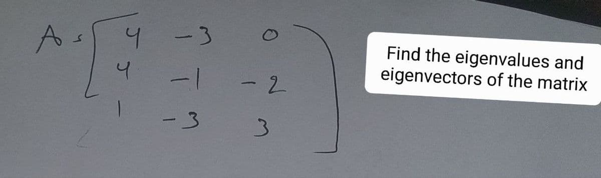 -3
Find the eigenvalues and
eigenvectors of the matrix
4.
-
1 - 2
-3
3.
