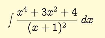 x4 + 3x² + 4
dx
c + 1)2
