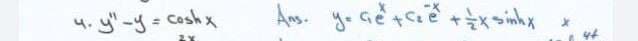 4.y"-y= Coshx
