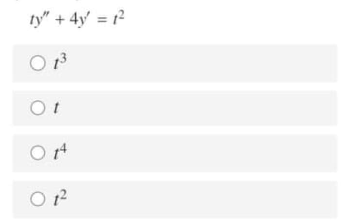 ty" + 4y' = 1²
13
O t
