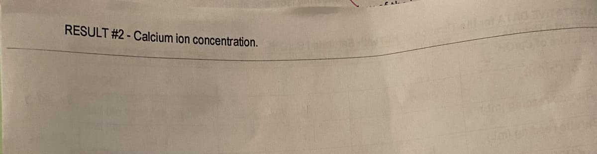RESULT #2- Calcium ion concentration.
all ot