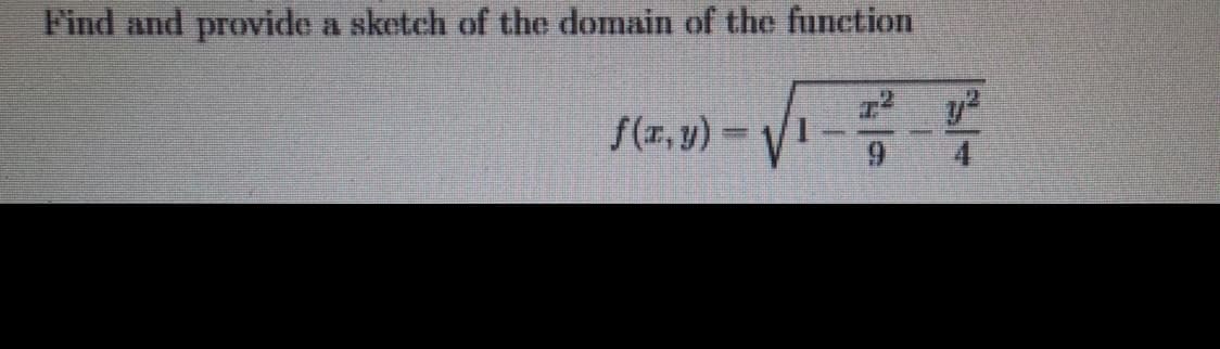 Find and provide a sketch of the domain of the function
f(r, y)-
6.
