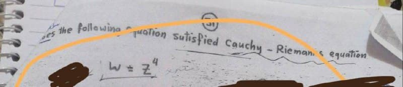 es the followinouation sutisfied Cauchy - Rieman. equation
4
W
v = Z²
کر پھر