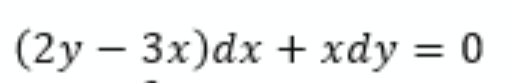 (2у — Зx)dx + хdу %3D 0
