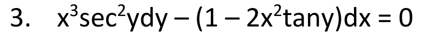 3. х'sec'ydy - (1 - 2х'tany)dx 3D0
