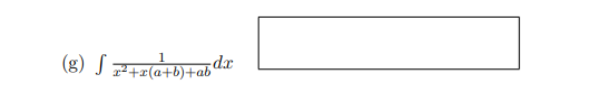 (8) √z²+z(a+b)+abdx