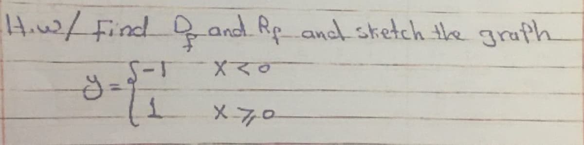 H.2/Find and Rp andl sketch the grafh
