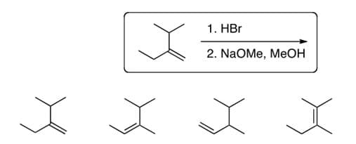 1. HBr
2. NaOMe, MeоН
