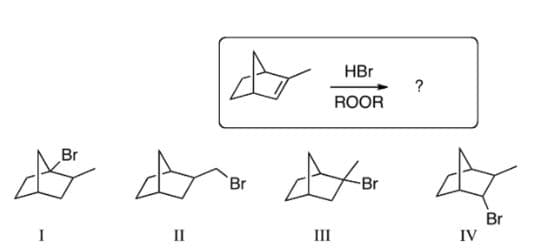 HBr
ROOR
Br
Br
Br
Br
IV
II
II
