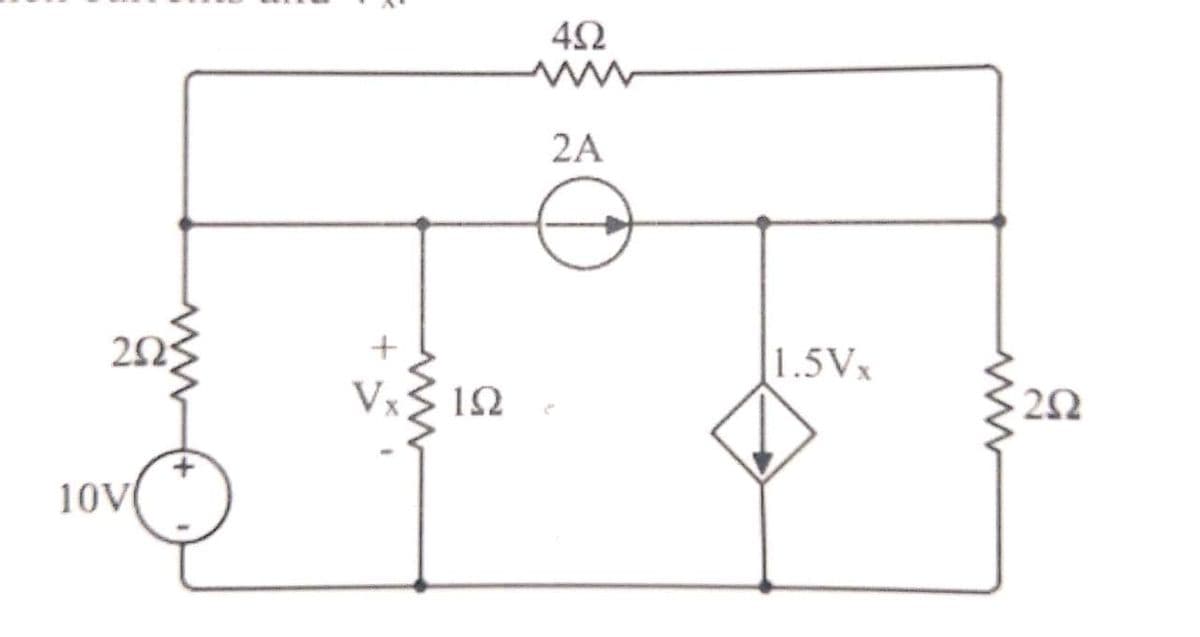 2A
1.5Vx
Vx3 12
10V
