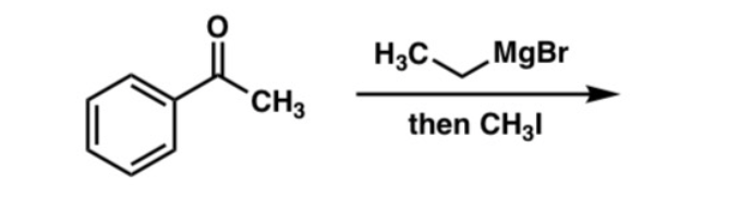 CH3
H₂3C. MgBr
then CH3I