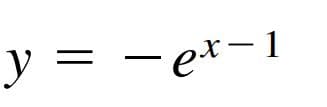 y = -ex-1
= -et-1
с —
