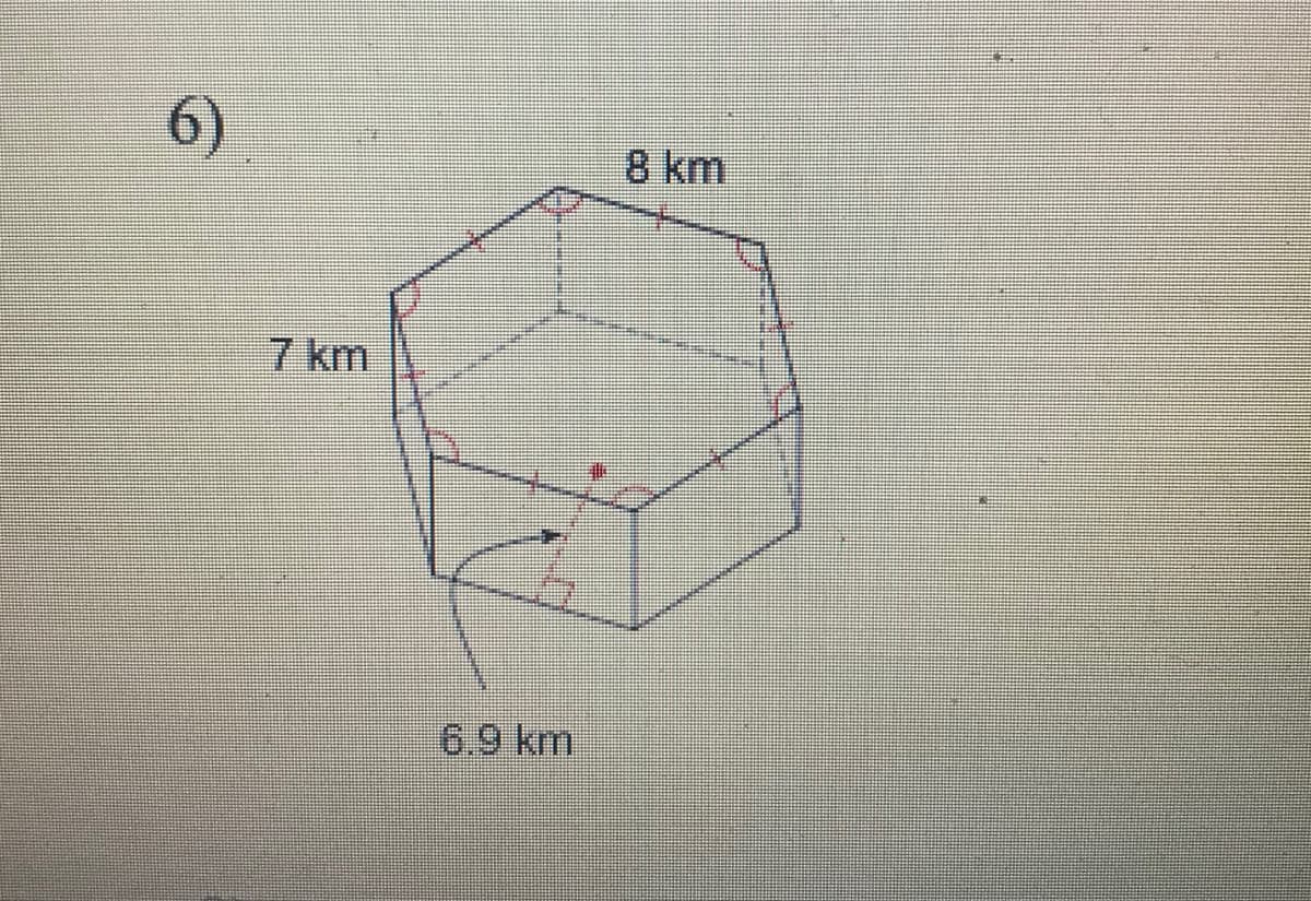 6)
8 km
7 km
6.9km
