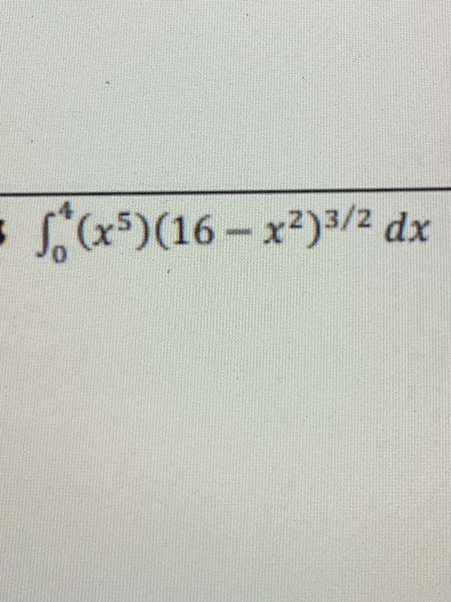 f(x5) (16-x²)3/2 dx