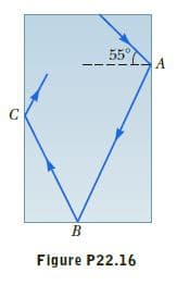 55°
B
Figure P22.16
